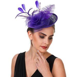 Women's Fascinators Feathers Headband Purple